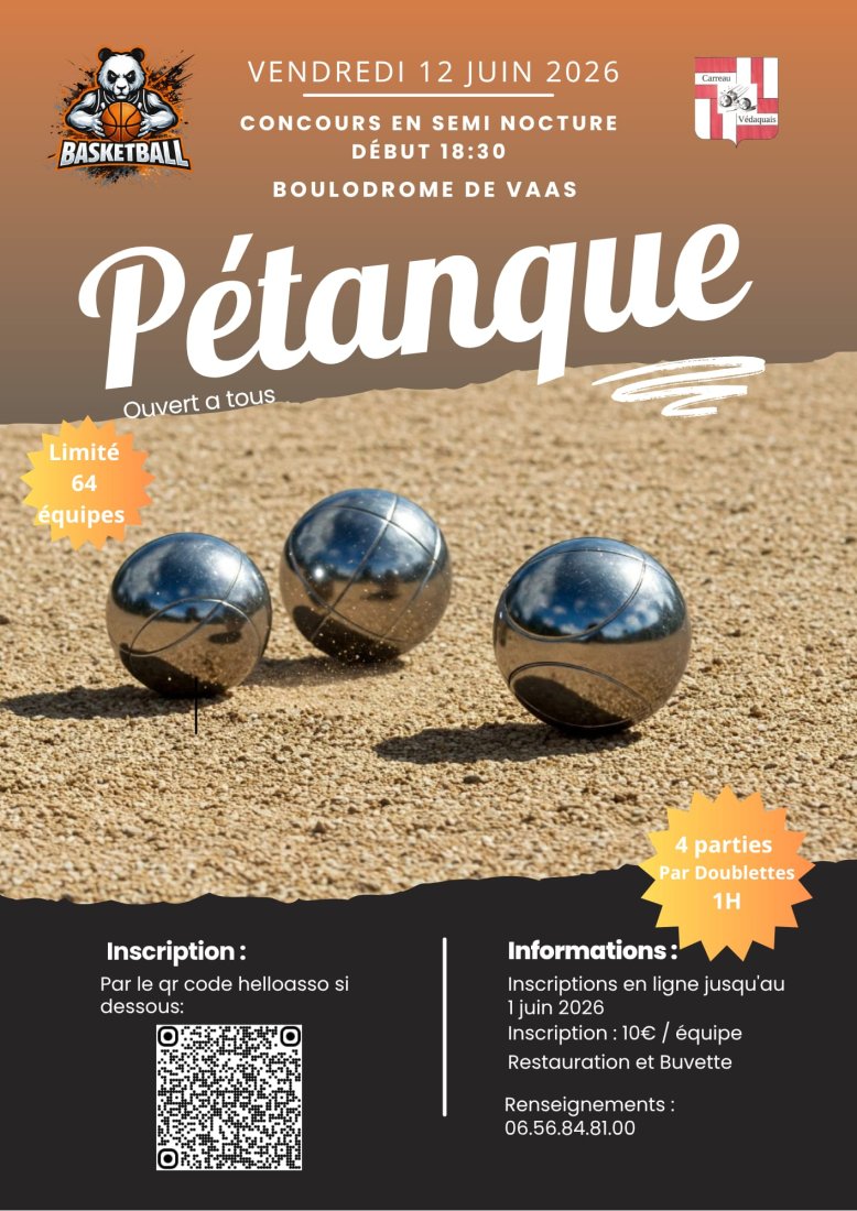Tournoi de Pétanque par le COC Basket