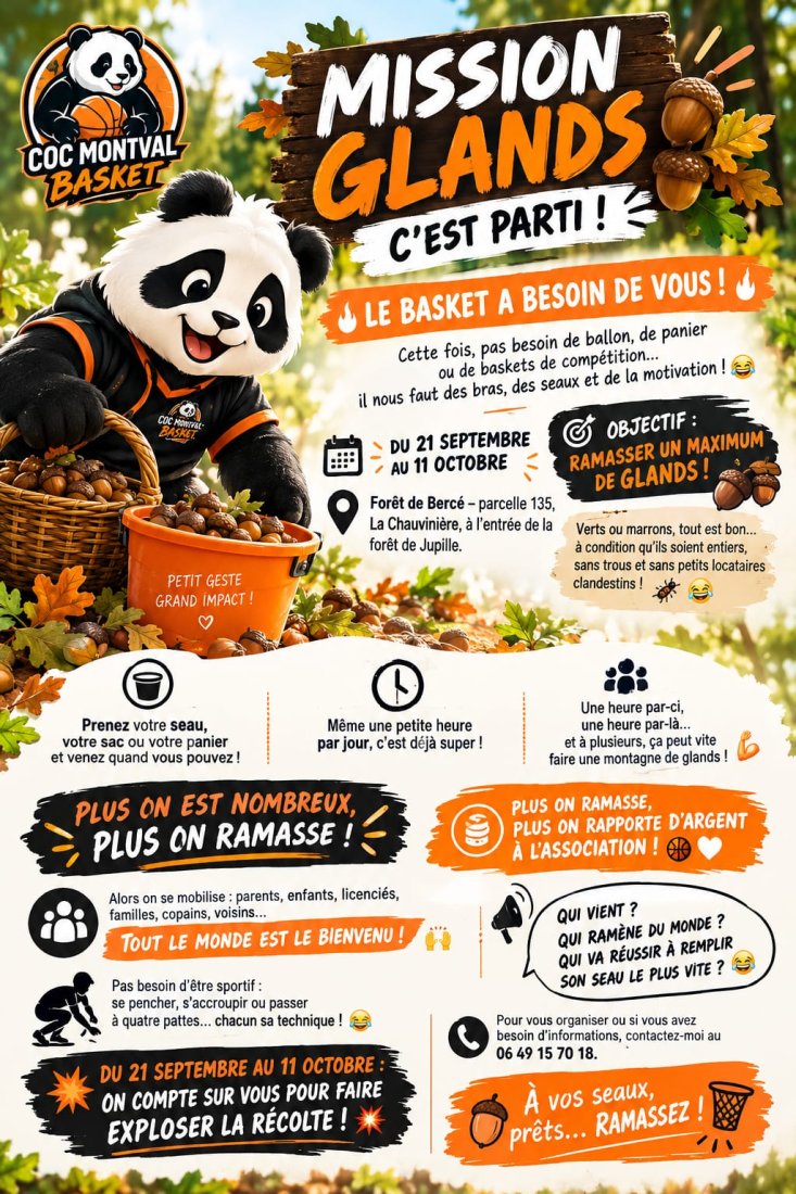 MISSION GLANDS : LE COC SE MOBILISE ! 🧡🖤