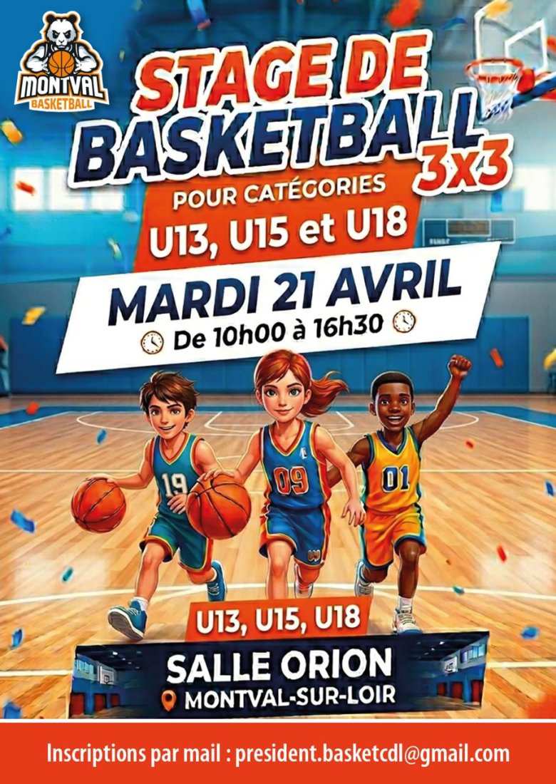 Stage autour du 3X3 - U13/U15/U18 - Avril 2026